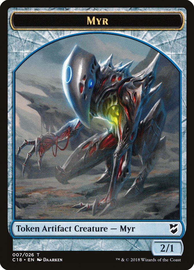 Myr Token (007/026) [Commander 2018 Tokens] | Odin's Place