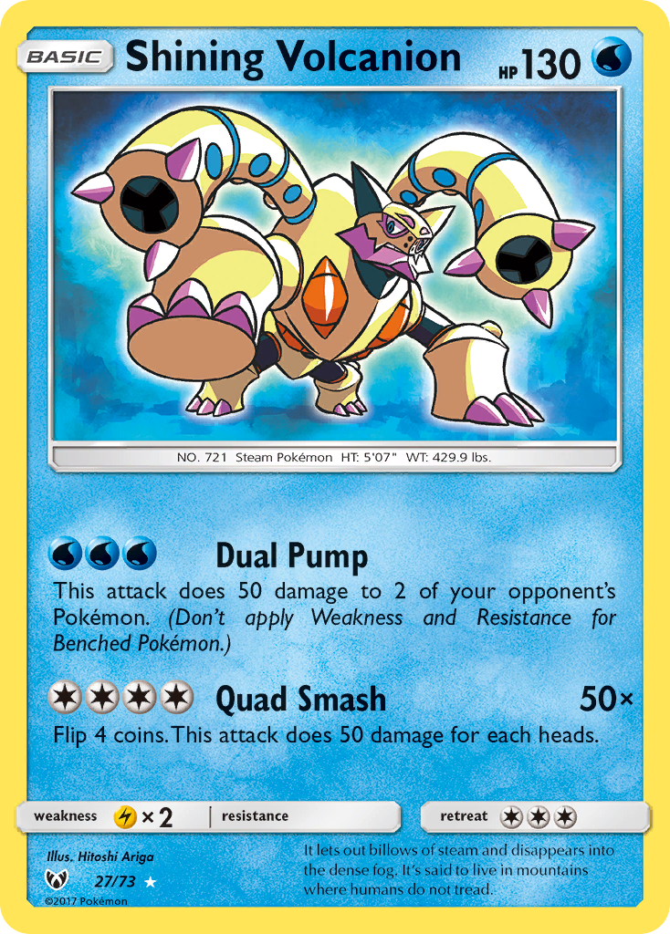 Shining Volcanion (27/73) [Sun & Moon: Shining Legends] | Odin's Place