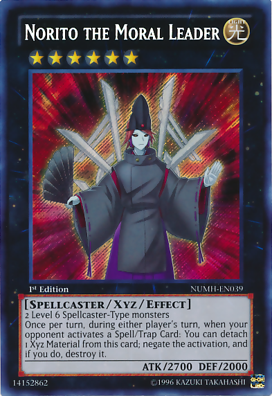 Norito the Moral Leader [NUMH-EN039] Secret Rare | Odin's Place