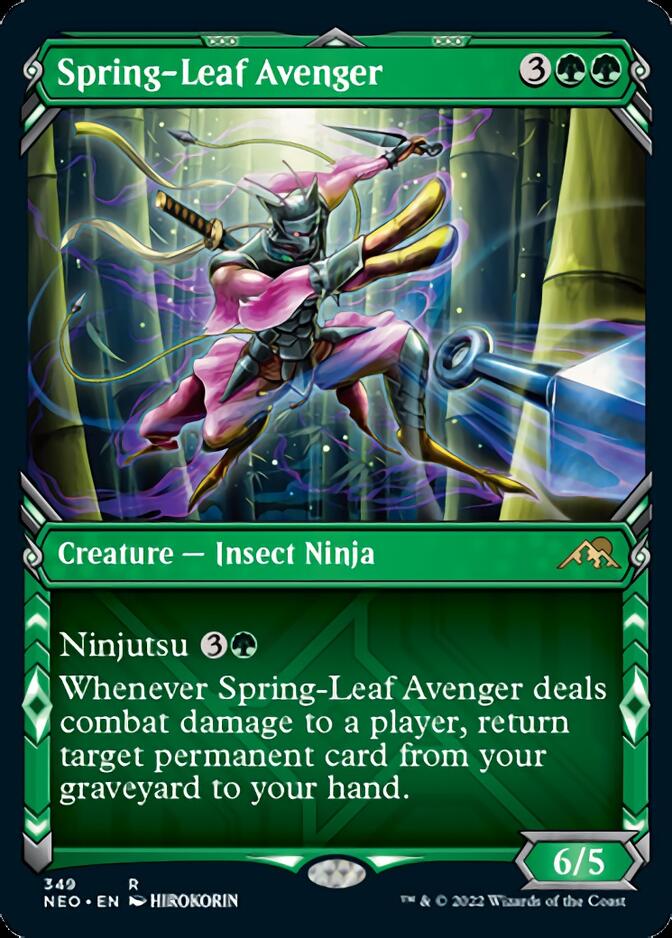 Spring-Leaf Avenger (Showcase Ninja) [Kamigawa: Neon Dynasty] | Odin's Place