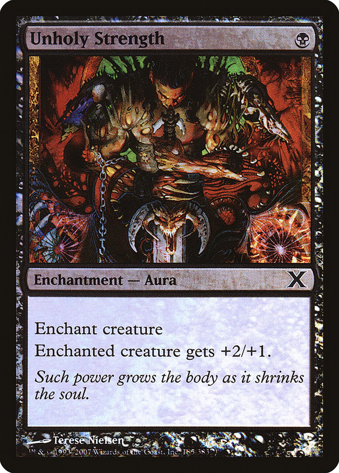 Unholy Strength (Premium Foil) [Tenth Edition] | Odin's Place