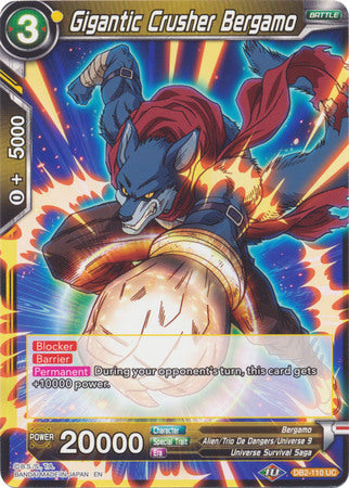 Gigantic Crusher Bergamo (DB2-110) [Divine Multiverse] | Odin's Place