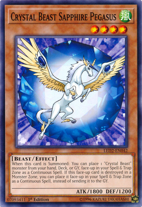 Crystal Beast Sapphire Pegasus [LED2-EN042] Common | Odin's Place