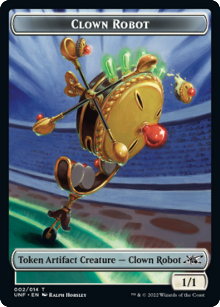 Clown Robot (002) // Food (011) Double-Sided Token [Unfinity Tokens] | Odin's Place