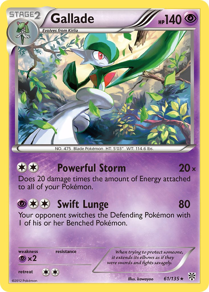 Gallade (61/135) (Cosmos Holo) (Blister Exclusive) [Black & White: Plasma Storm] | Odin's Place