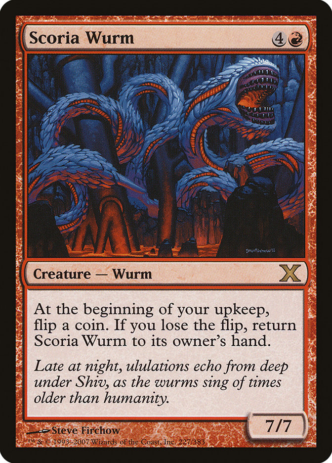 Scoria Wurm (227) [Tenth Edition] | Odin's Place