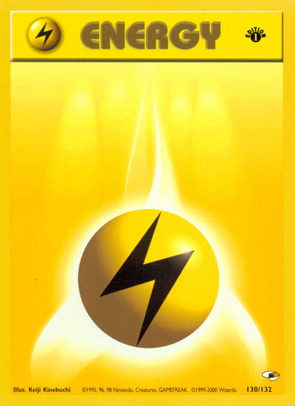 Lightning Energy (130/132) [Gym Heroes 1st Edition] | Odin's Place