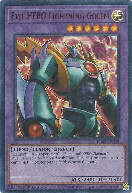 Evil HERO Lightning Golem (Red) [LDS3-EN028] Ultra Rare | Odin's Place