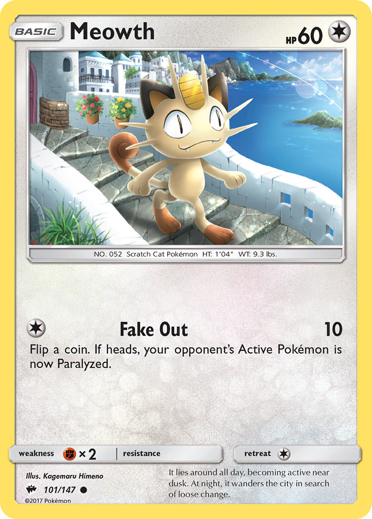 Meowth (101/147) [Sun & Moon: Burning Shadows] | Odin's Place