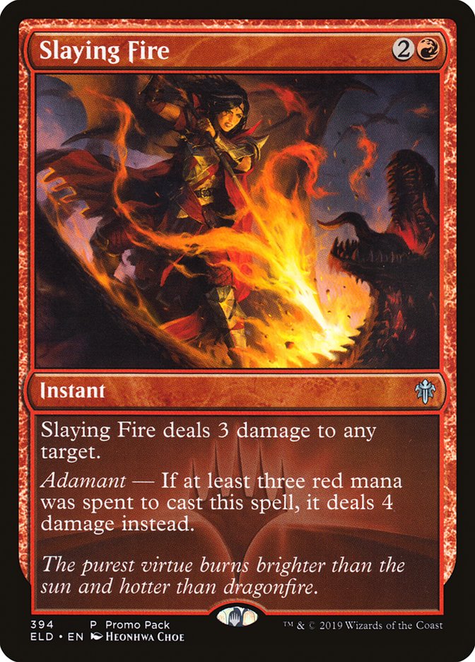 Slaying Fire (Promo Pack) [Throne of Eldraine Promos] | Odin's Place