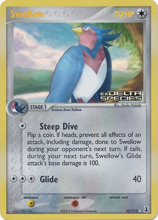 Swellow (32/113) (Stamped) [EX: Delta Species] | Odin's Place