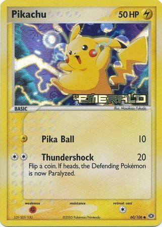 Pikachu (60/106) (Stamped) [EX: Emerald] | Odin's Place