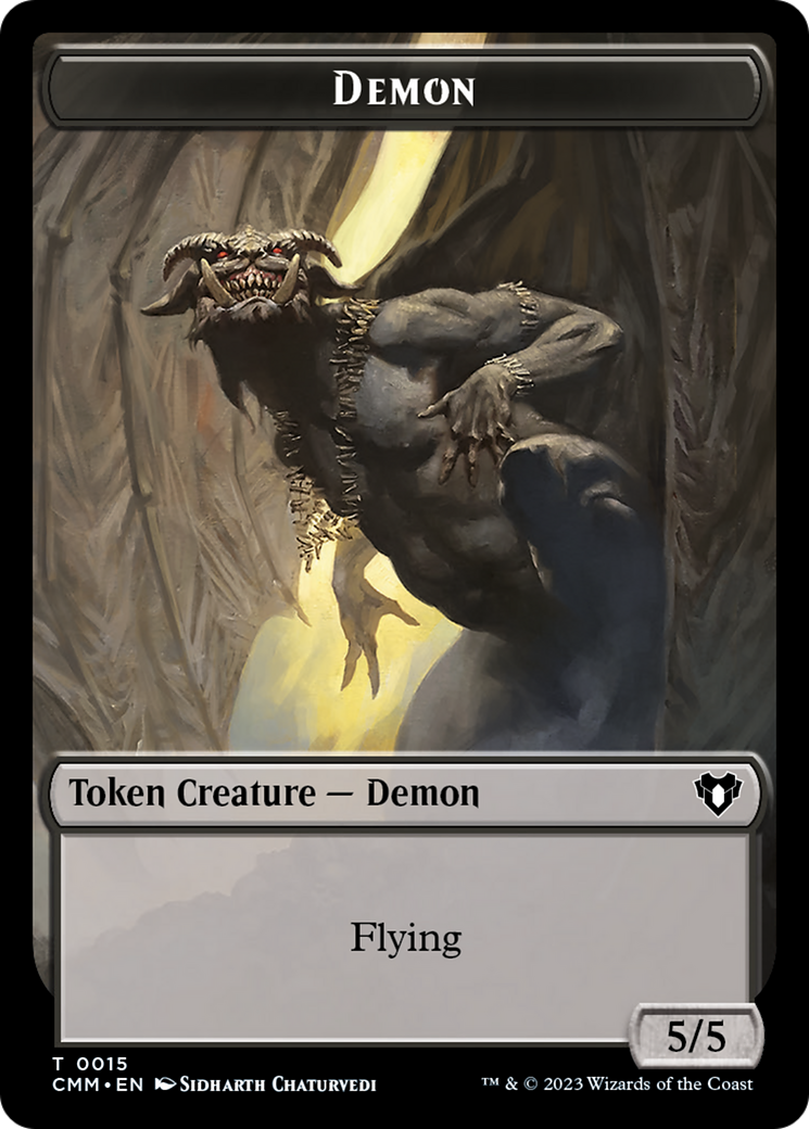 Eldrazi Spawn // Demon Double-Sided Token [Commander Masters Tokens] | Odin's Place