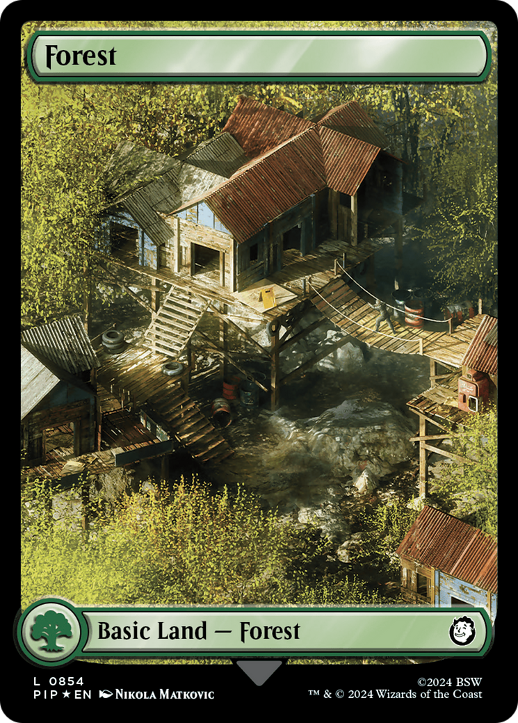 Forest (0854) (Surge Foil) [Fallout] | Odin's Place