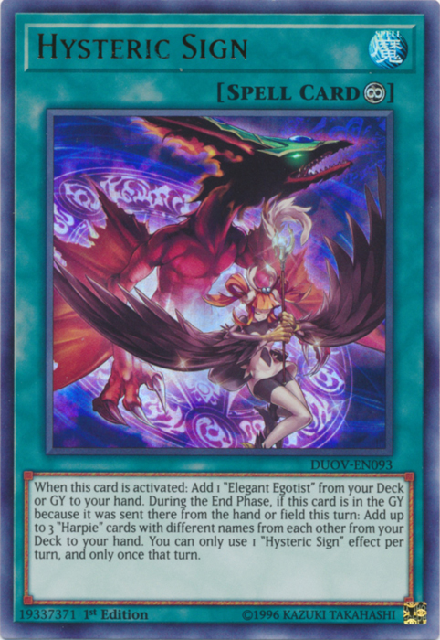 Hysteric Sign [DUOV-EN093] Ultra Rare | Odin's Place