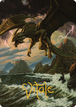 Ancient Bronze Dragon Art Card (03) (Gold-Stamped Signature) [Commander Legends: Battle for Baldur's Gate Art Series] | Odin's Place