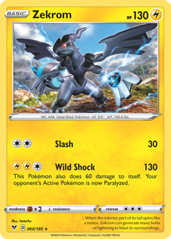 Zekrom (060/185) [Sword & Shield: Vivid Voltage] | Odin's Place