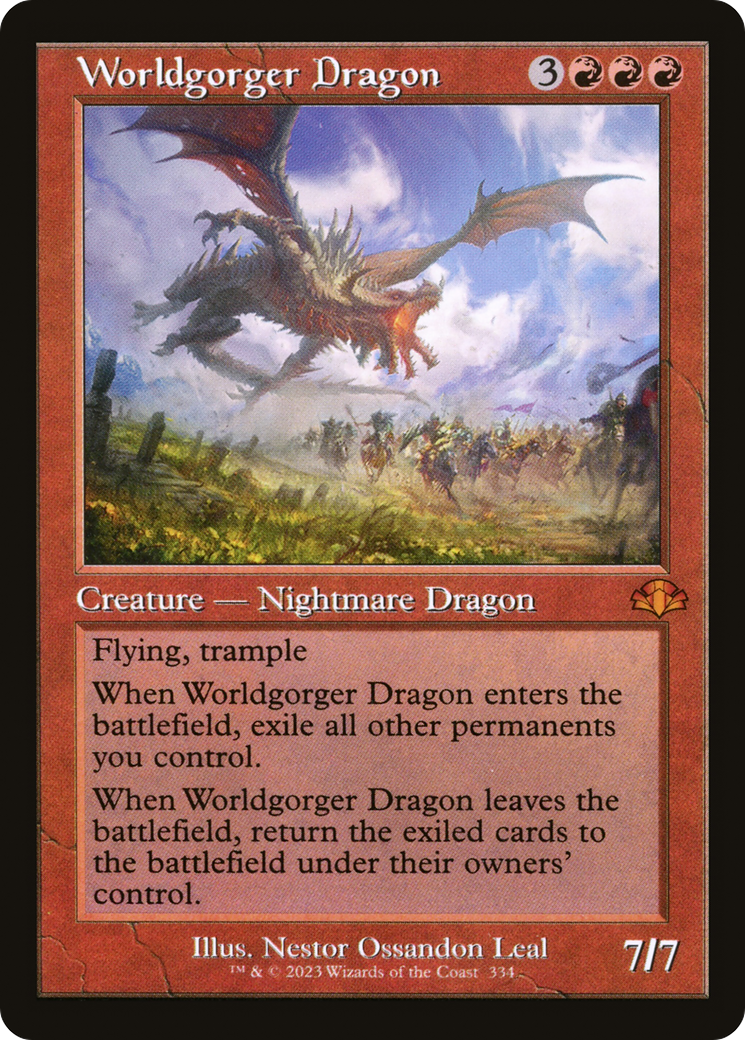 Worldgorger Dragon (Retro) [Dominaria Remastered] | Odin's Place