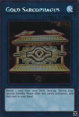 Gold Sarcophagus [NKRT-EN041] Platinum Rare | Odin's Place