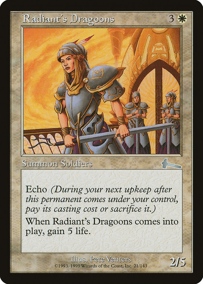 Radiant's Dragoons (21) [Urza's Legacy] | Odin's Place