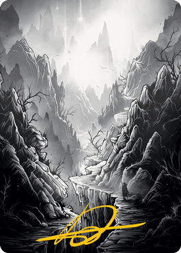 Mountain Art Card (Gold-Stamped Signature) [Innistrad: Midnight Hunt Art Series] | Odin's Place