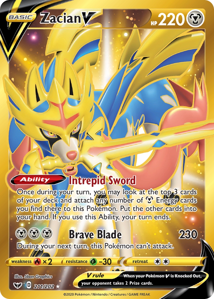 Zacian V (211/202) [Sword & Shield: Base Set] | Odin's Place