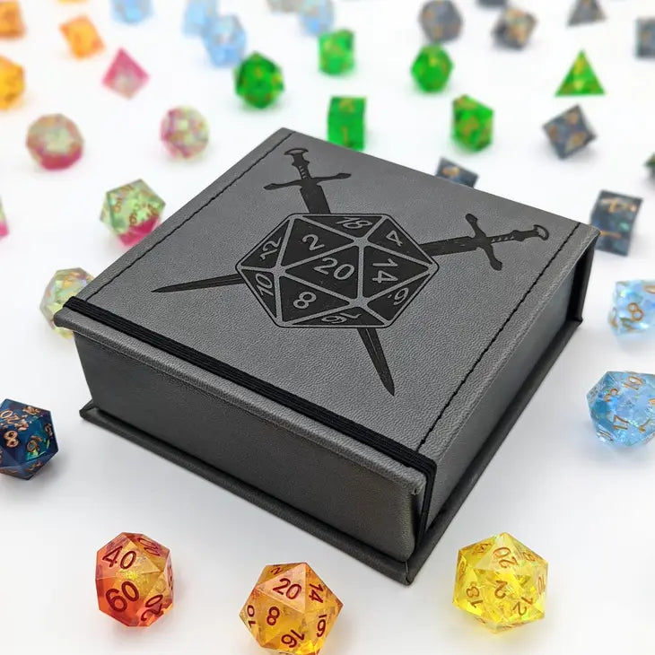 NTSD Gaming Vegan Leather Dice Box, Assorted Styles | Odin's Place