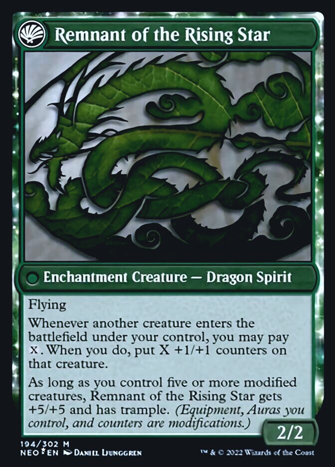 Jugan Defends the Temple // Remnant of the Rising Star [Kamigawa: Neon Dynasty Prerelease Promos] | Odin's Place