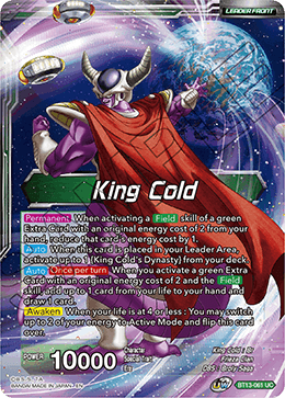 King Cold // King Cold, Ruler of the Galactic Dynasty (Uncommon) (BT13-061) [Supreme Rivalry] | Odin's Place