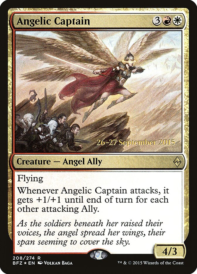 Angelic Captain (208) [Battle for Zendikar Prerelease Promos] | Odin's Place