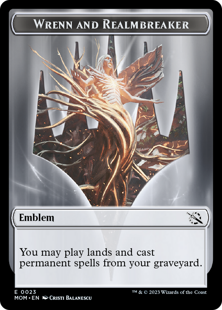 Wrenn and Realmbreaker Emblem [March of the Machine Tokens] | Odin's Place