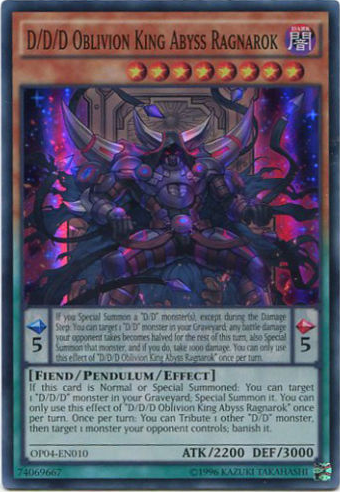 D/D/D Oblivion King Abyss Ragnarok [OP04-EN010] Super Rare | Odin's Place