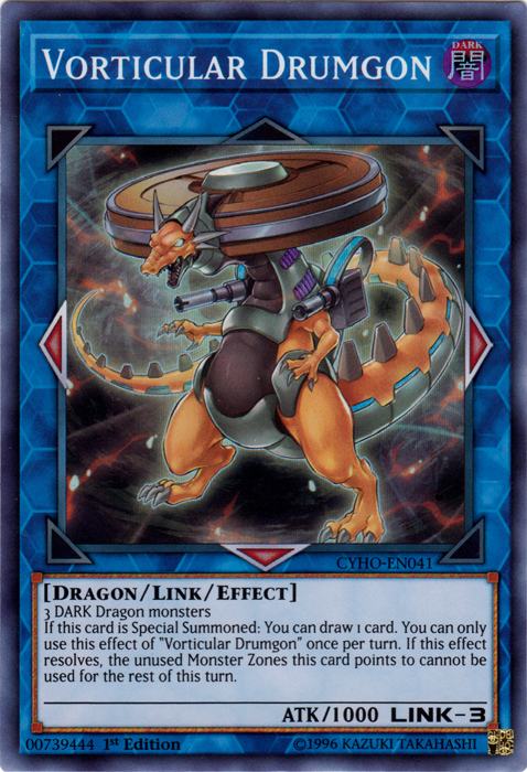 Vorticular Drumgon [CYHO-EN041] Super Rare | Odin's Place