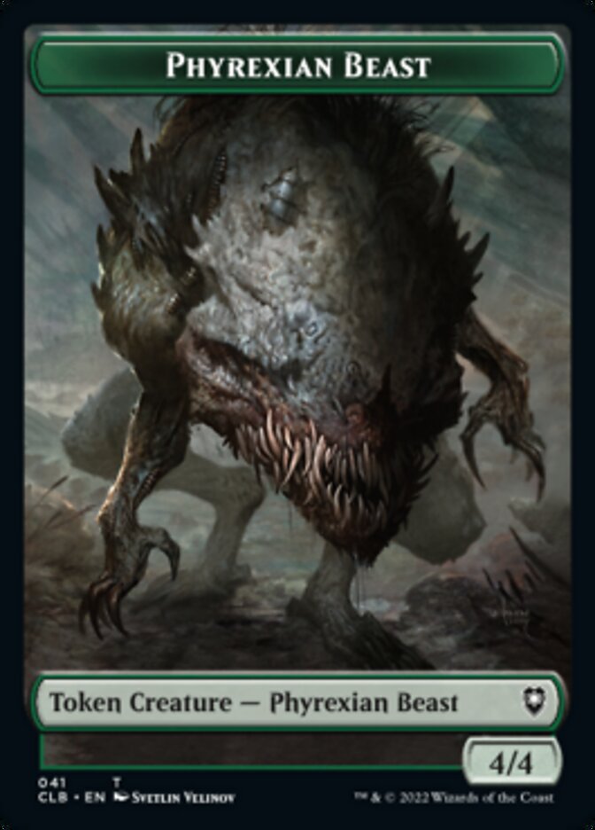 Phyrexian Beast // Wurm Double-Sided Token [Commander Legends: Battle for Baldur's Gate Tokens] | Odin's Place