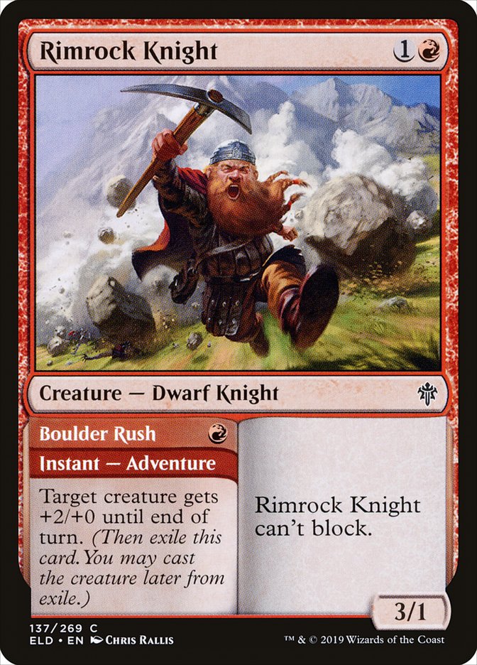 Rimrock Knight // Boulder Rush [Throne of Eldraine] | Odin's Place
