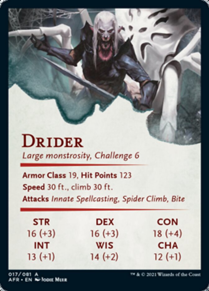 Drider Art Card [Dungeons & Dragons: Adventures in the Forgotten Realms Art Series] | Odin's Place