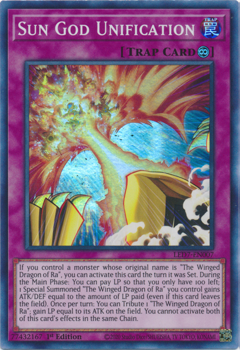 Sun God Unification [LED7-EN007] Super Rare | Odin's Place