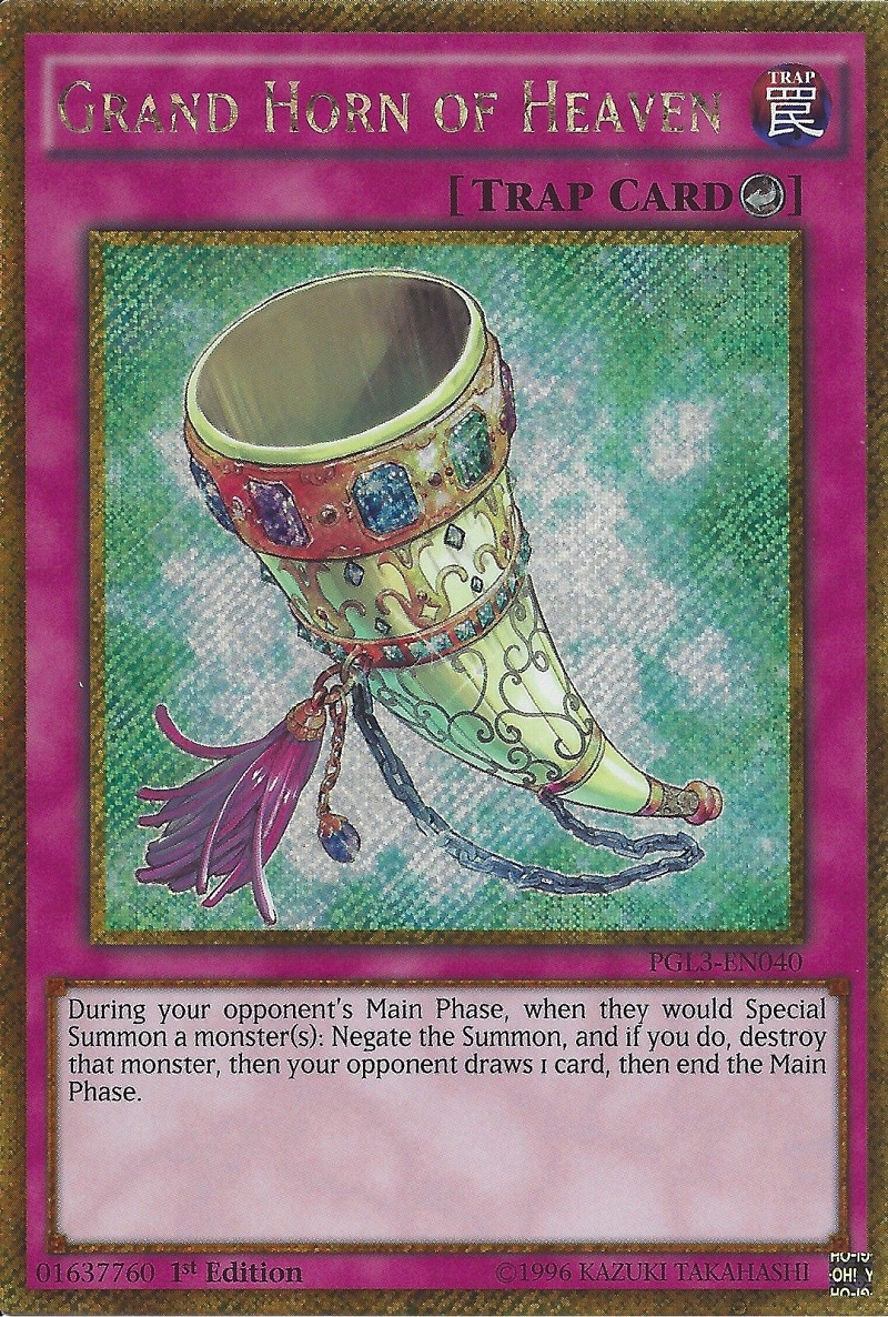 Grand Horn of Heaven [PGL3-EN040] Gold Secret Rare | Odin's Place