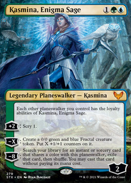 Kasmina, Enigma Sage (Borderless) [Strixhaven: School of Mages] | Odin's Place