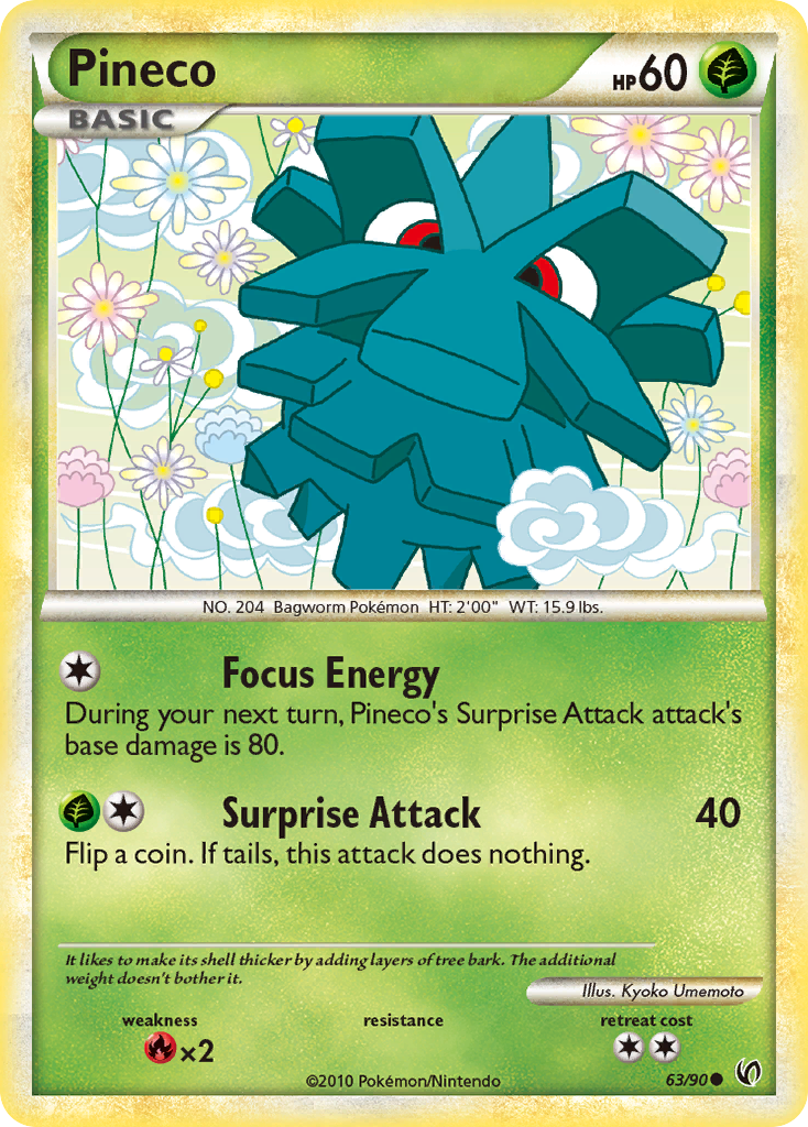 Pineco (63/90) [HeartGold & SoulSilver: Undaunted] | Odin's Place