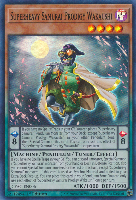 Superheavy Samurai Prodigy Wakaushi [CYAC-EN006] Super Rare | Odin's Place