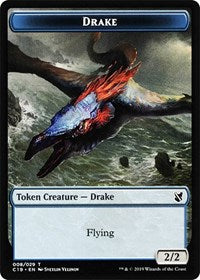Drake // Human Double-Sided Token [Commander 2019 Tokens] | Odin's Place