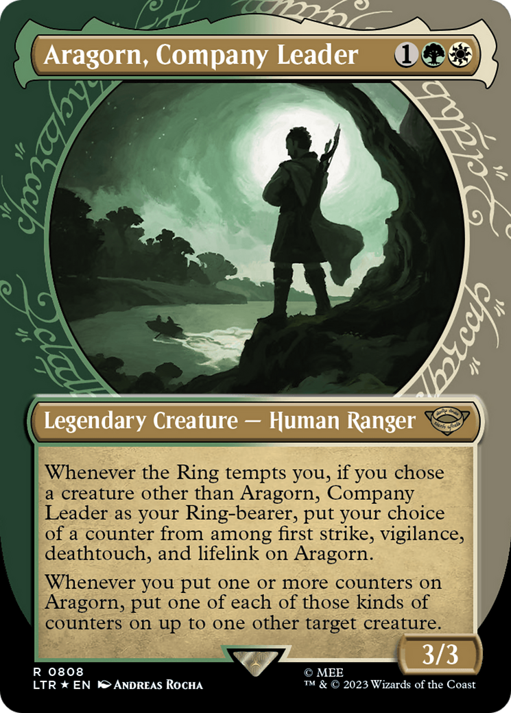 Aragorn, Company Leader (Showcase) (Surge Foil) [The Lord of the Rings: Tales of Middle-Earth] | Odin's Place