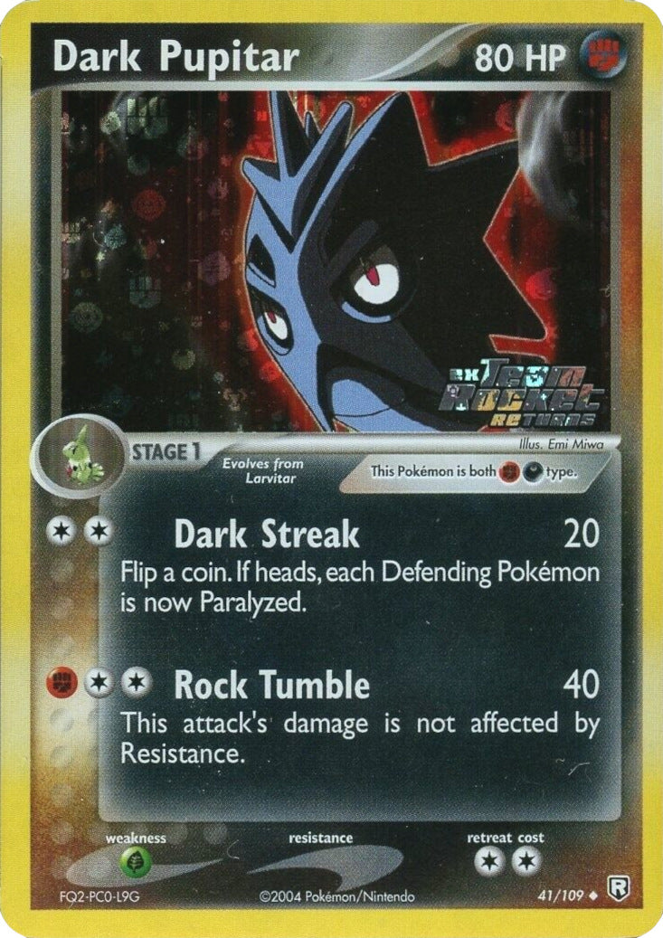 Dark Pupitar (41/109) (Stamped) [EX: Team Rocket Returns] | Odin's Place
