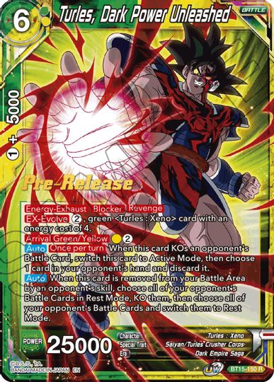 Turles, Dark Power Unleashed (BT15-150) [Saiyan Showdown Prerelease Promos] | Odin's Place