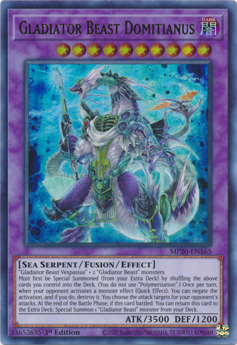 Gladiator Beast Domitianus [MP20-EN165] Ultra Rare | Odin's Place