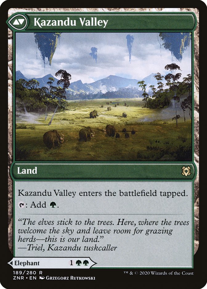 Kazandu Mammoth // Kazandu Valley [Zendikar Rising] | Odin's Place