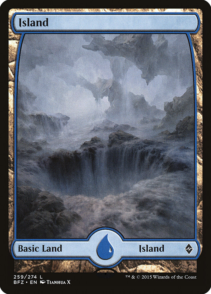 Island (259) (Full Art) [Battle for Zendikar] | Odin's Place