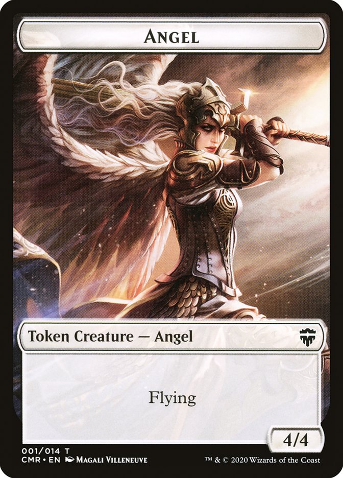 Angel // Horror Double-Sided Token [Commander Legends Tokens] | Odin's Place