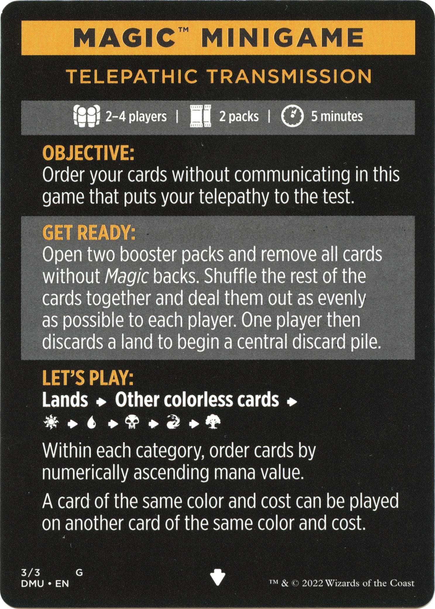 Telepathic Transmission (Magic Minigame) [Dominaria United Minigame] | Odin's Place